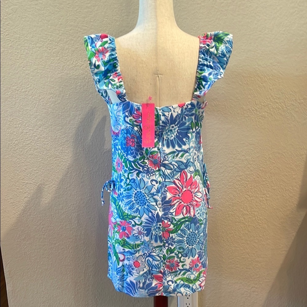 Vibrant NWT Floral Ruffle Sleeve Skort jumper by LILLY PULITZER Sz 8 - Picture 5 of 8